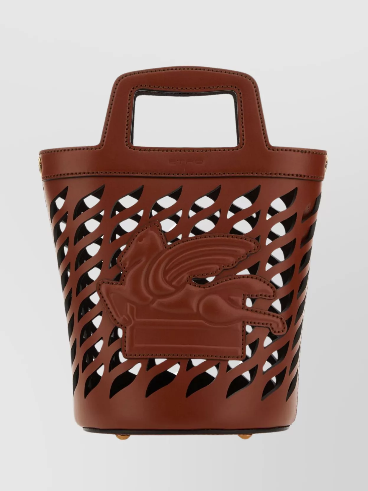 Shop Etro Distinctive Leather Bucket Bag In Brown