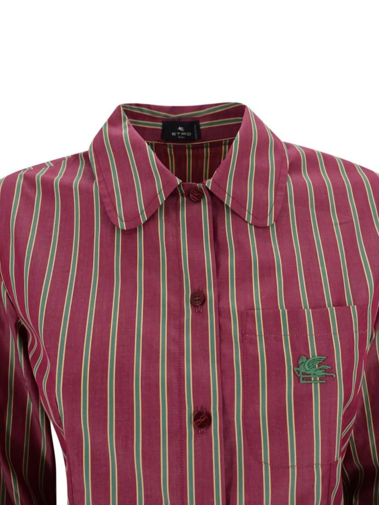 Etro Vintage Striped Collared Long Sleeve Shirt