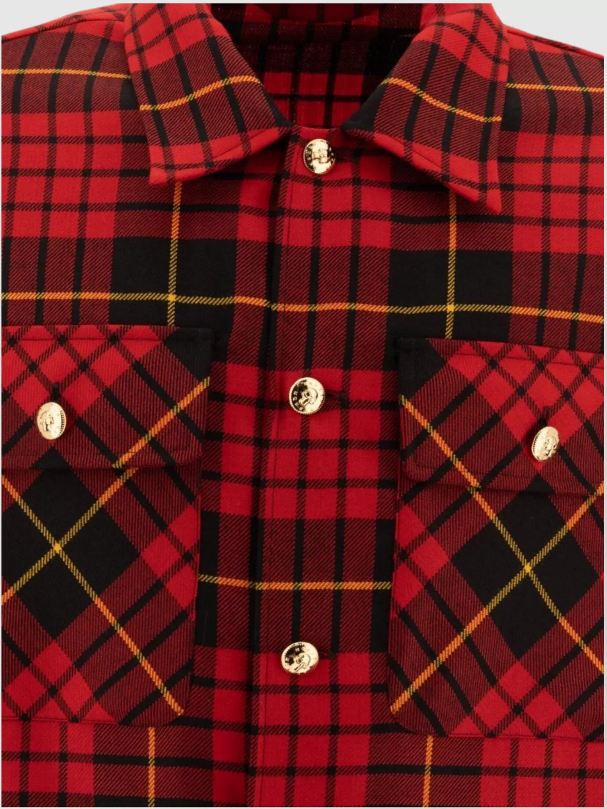 Alexander Mcqueen Distressed Tartan Overshirt Jackets Red In Red