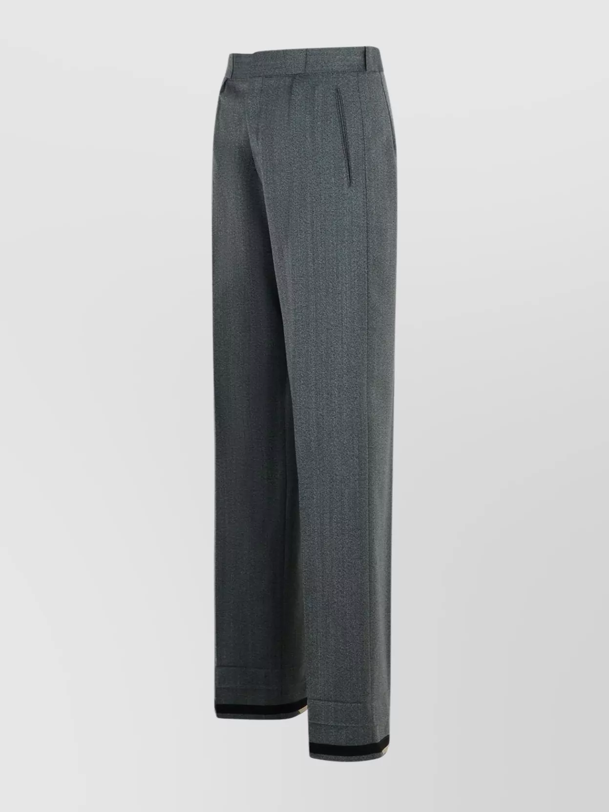 Maison Margiela Tailored Wool Blend Trousers Pleated Design