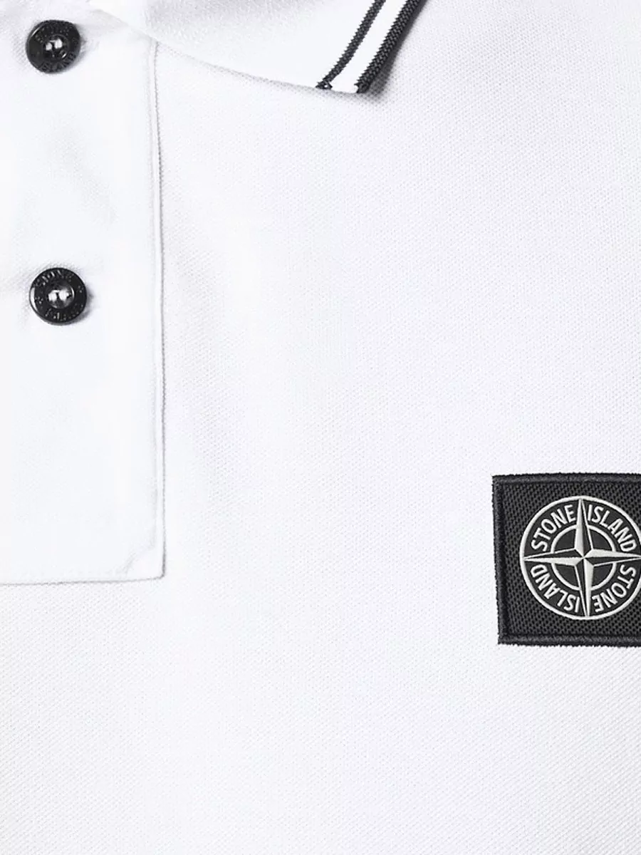 Stone Island Organic Cotton Long-Sleeve Polo Shirt