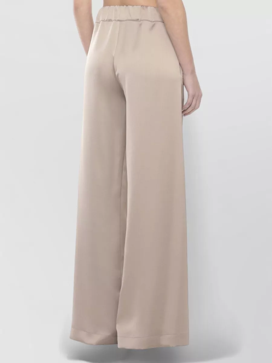D.exterior Satin Wide-Leg Trousers