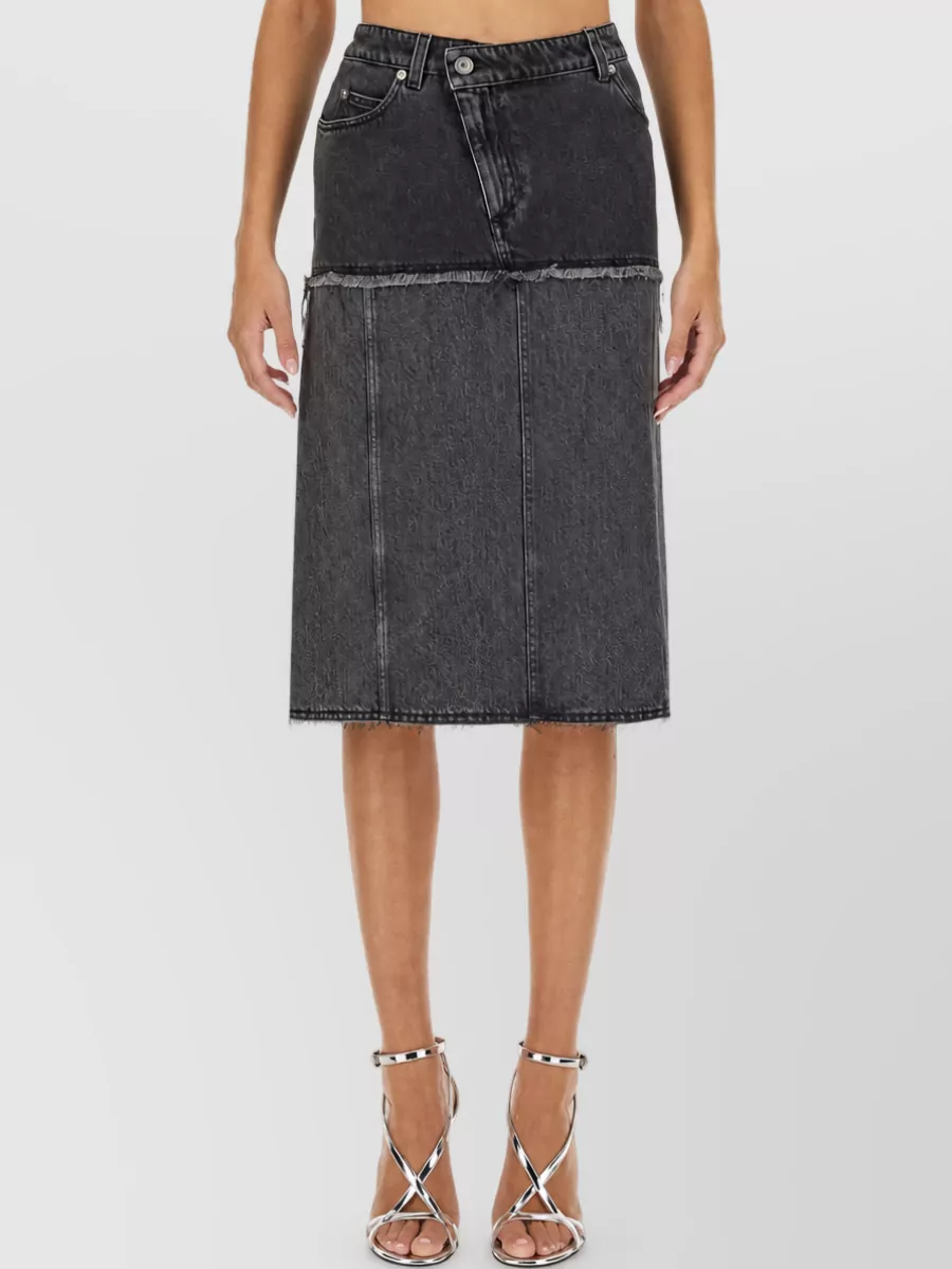 Alexander Mcqueen Denim High-Rise Skirt