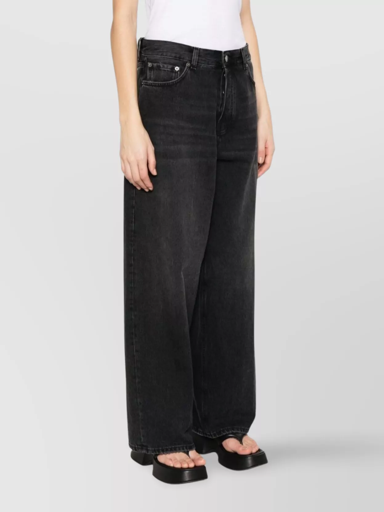 Haikure Betania Relaxed Wide-leg Jeans In Black