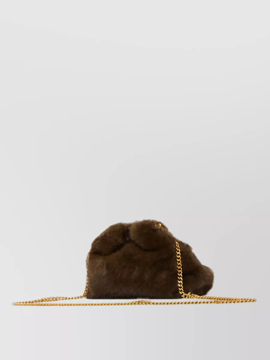 Stella Mccartney Falabella Mini Plush-Effect Clutch Bag