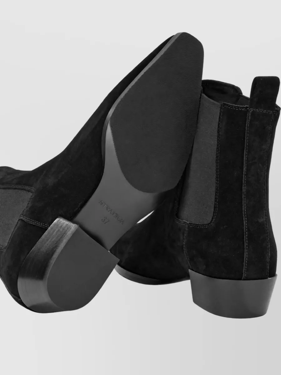 Strategia Suede Leather Ankle Boots