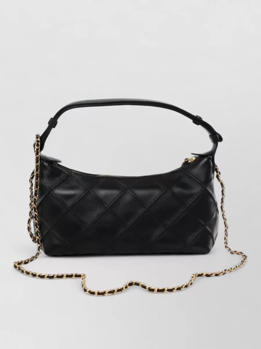 Tory Burch fleming lamb leather clutch bag