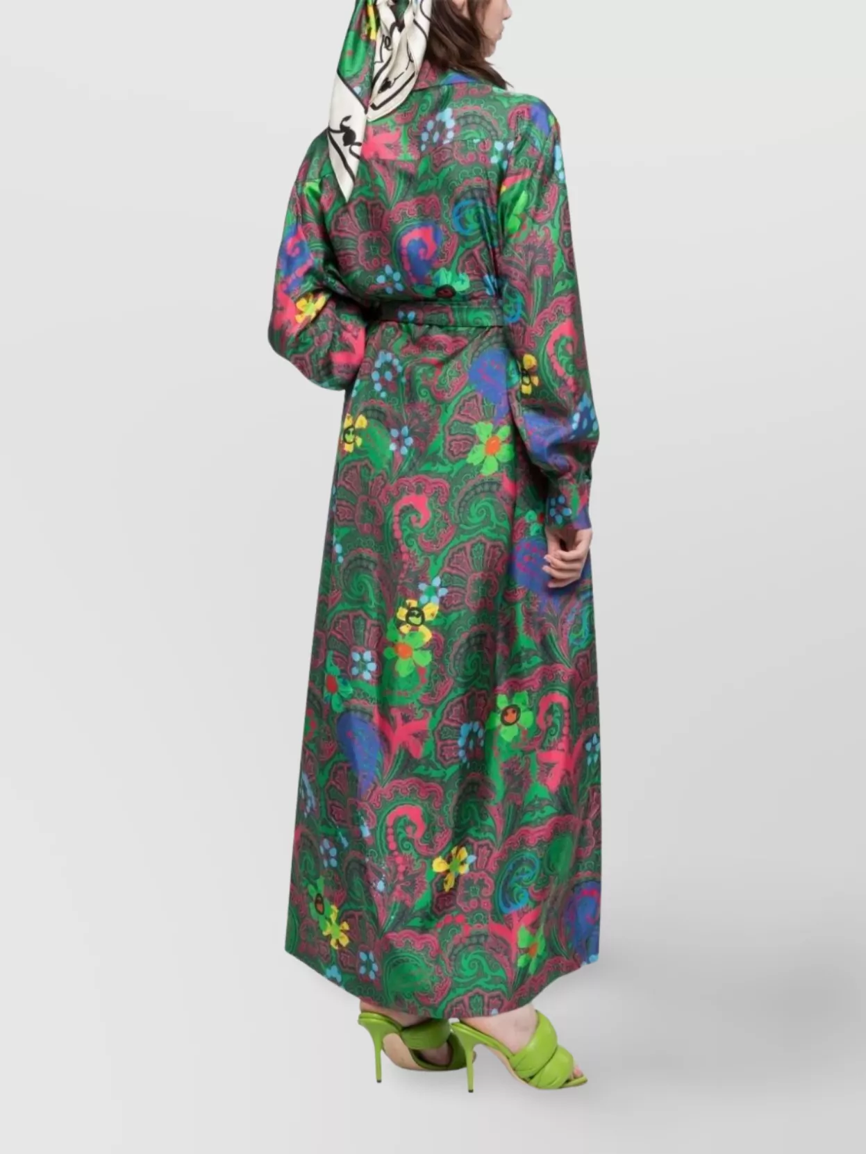 Az Factory Paisley Print Long Wrap Dress