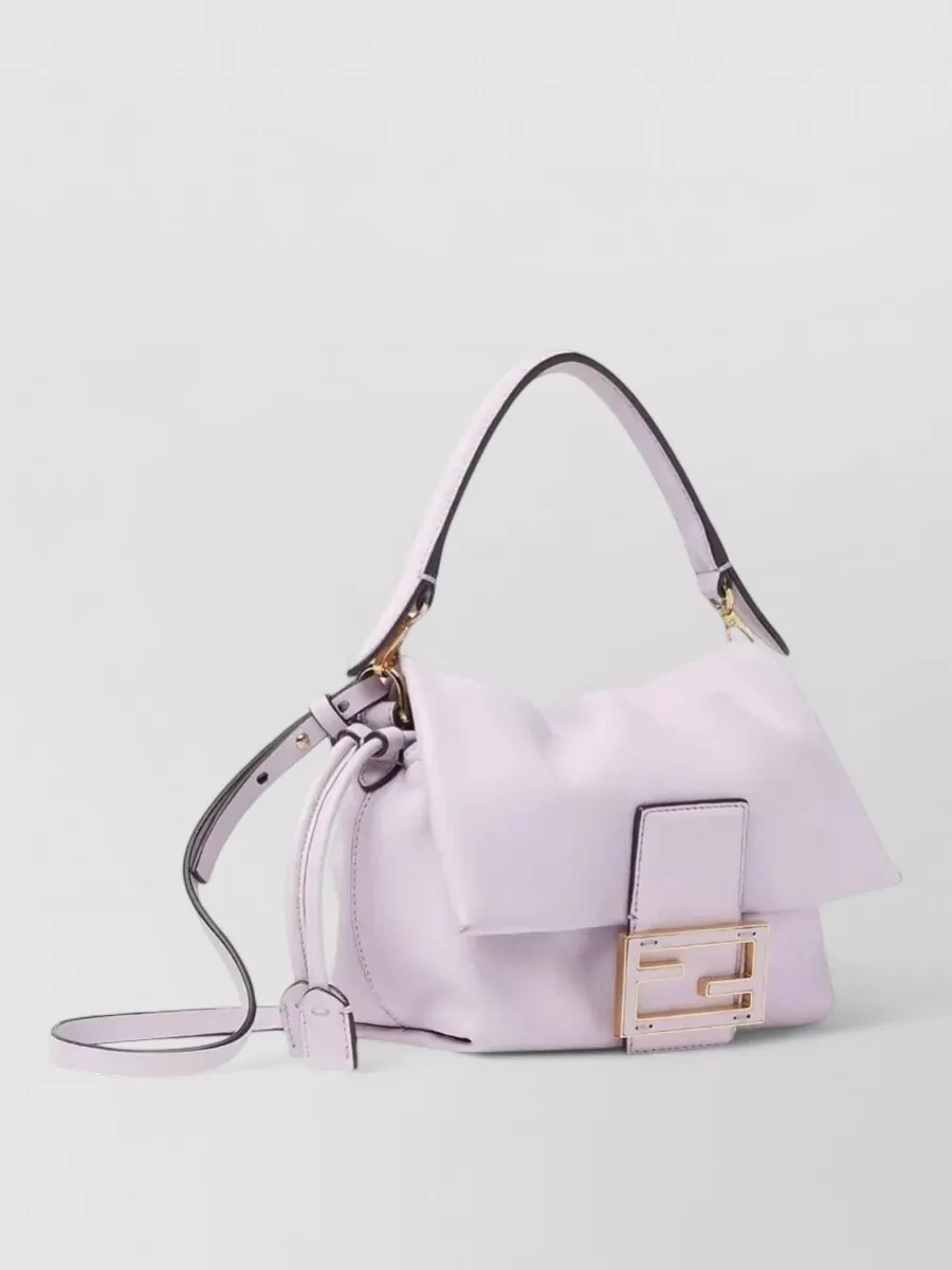 Fendi Mamma Baguette Small Nappa Leather Shoulder Bag