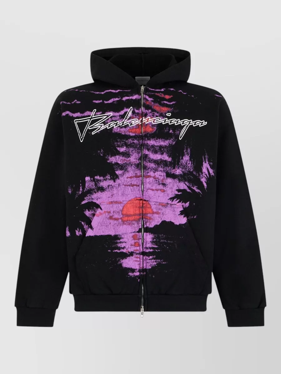 Balenciaga cotton zip hoodie
