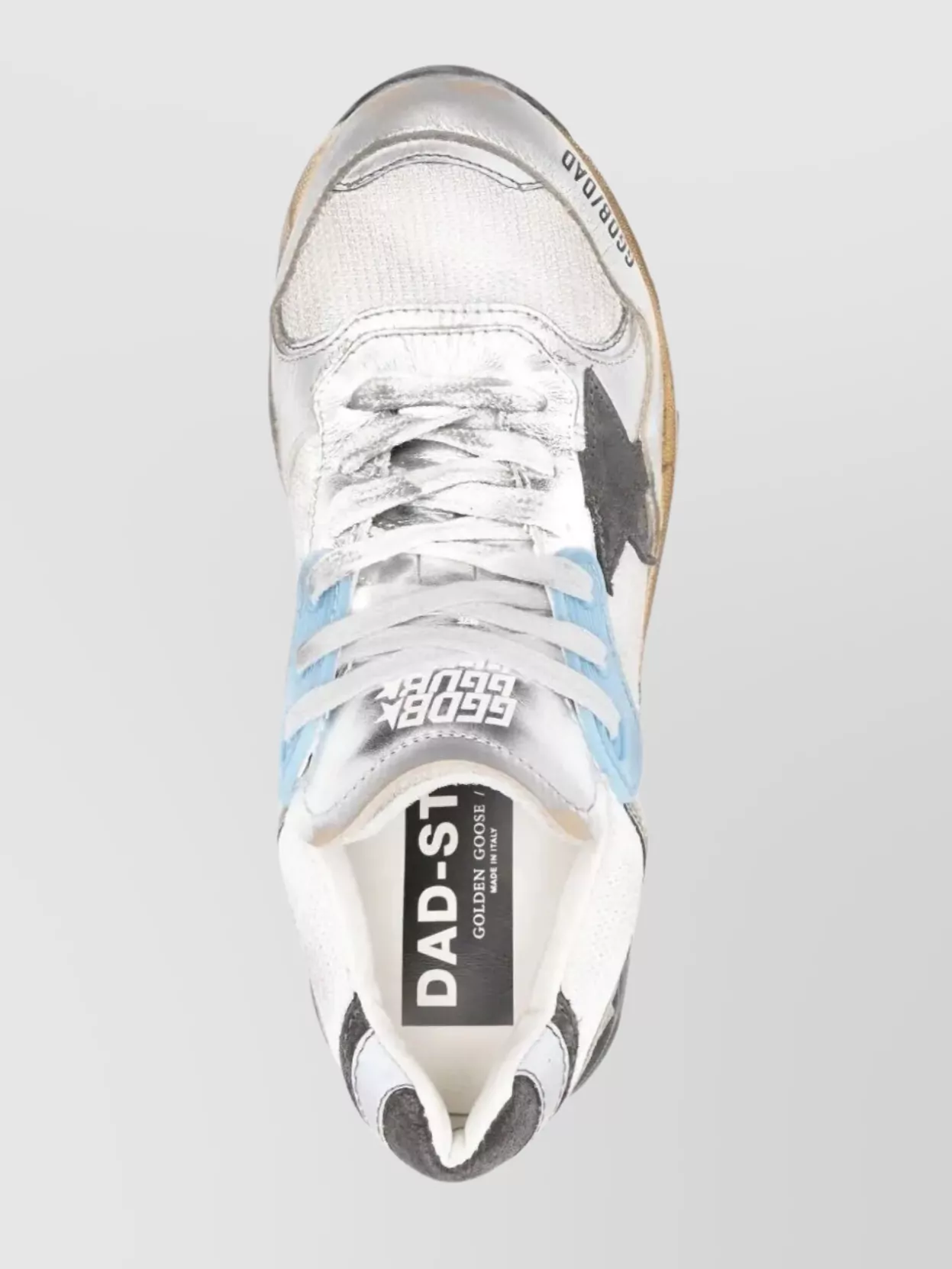 Golden Goose Dad Running Sneakers Mesh Laminated Leather