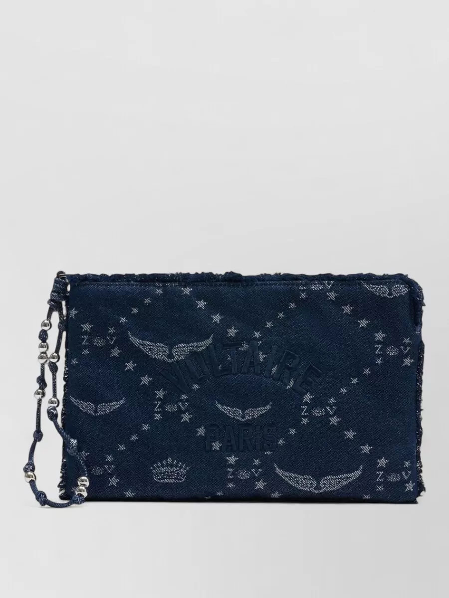 Zadig & Voltaire angel cotton clutch bag
