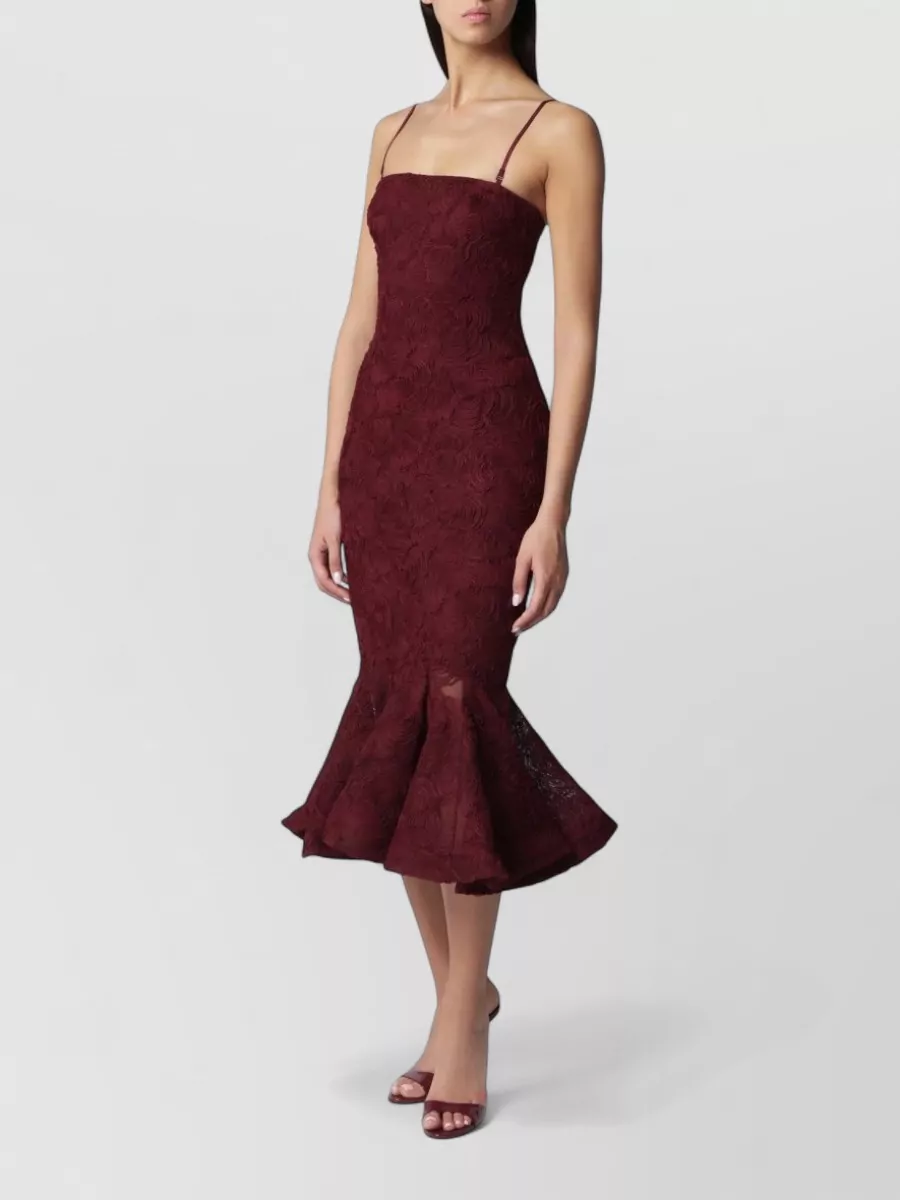 Rotate stretch midi dress