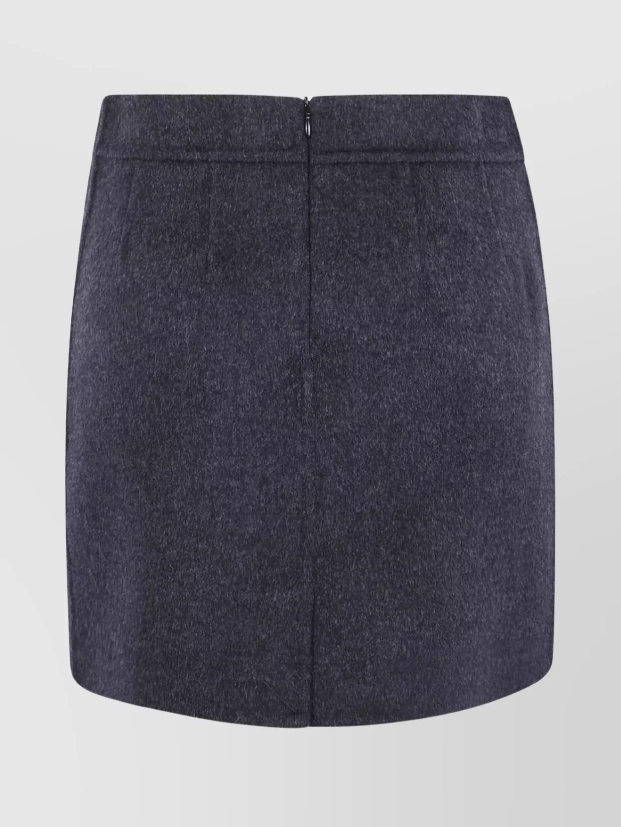 Semicouture Textured Fabric Short Skirt Ilaria In Blue