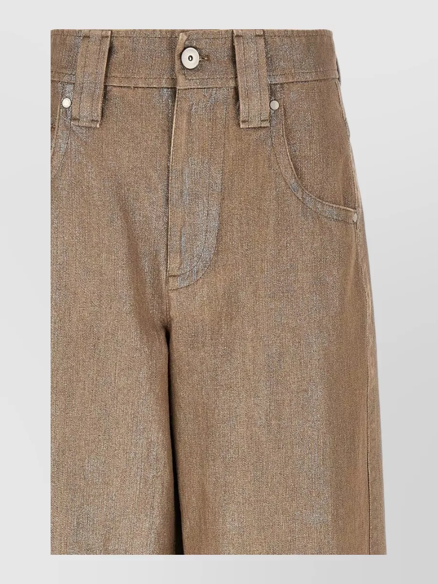 Brunello Cucinelli lurex wide-leg jeans