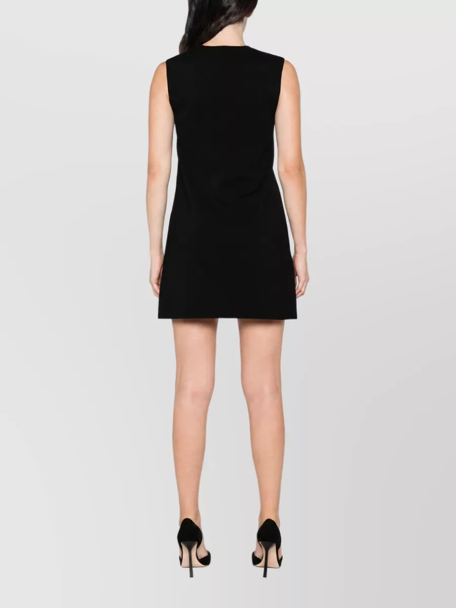Fendi Fine-Knit V-Neck Sleeveless Mini Dress
