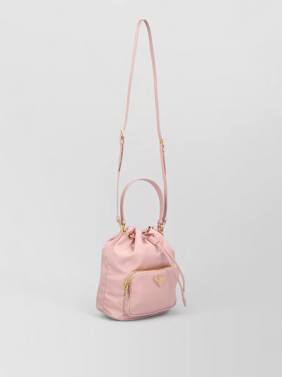 Prada Bucket Bag Adjustable Strap Front Zip Pocket