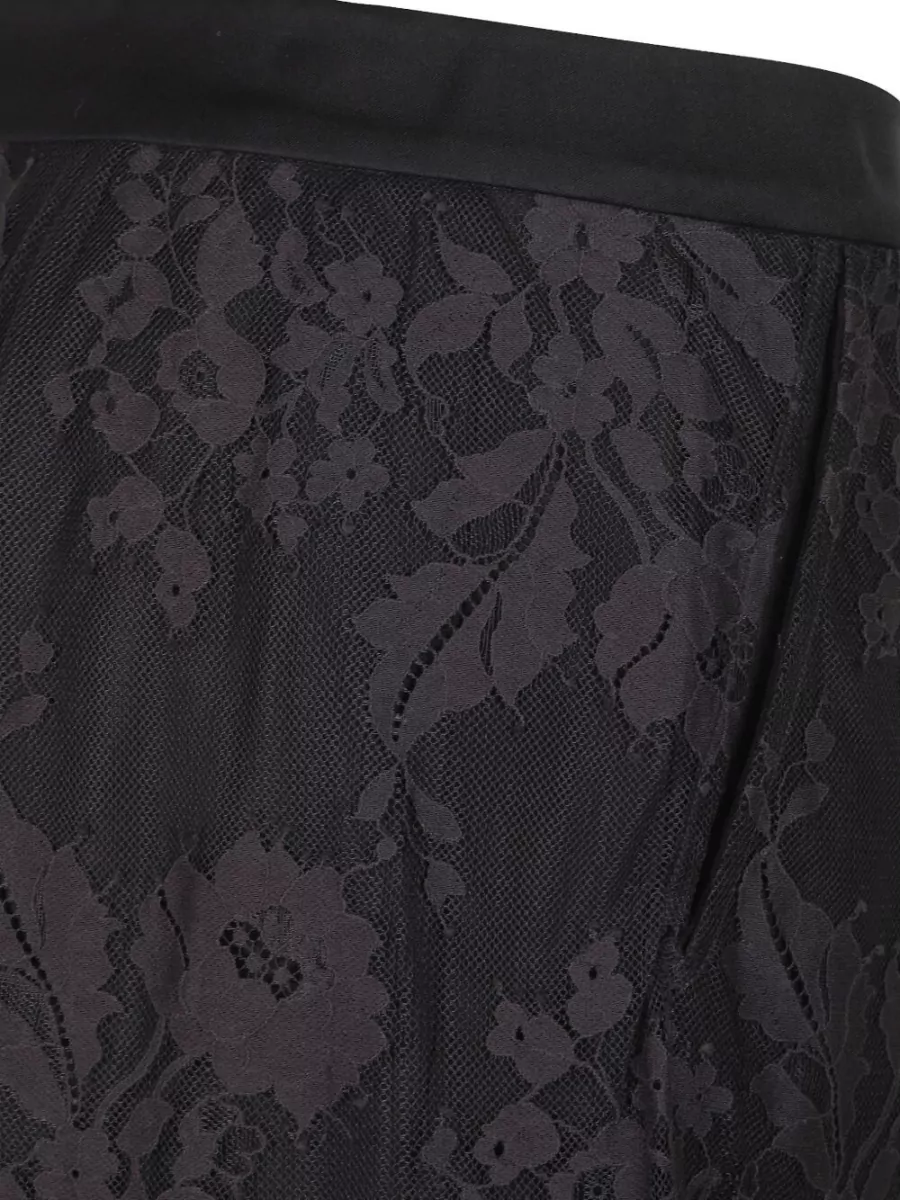 Zimmermann Wool Silk Lace Panel Straight-Leg Trousers