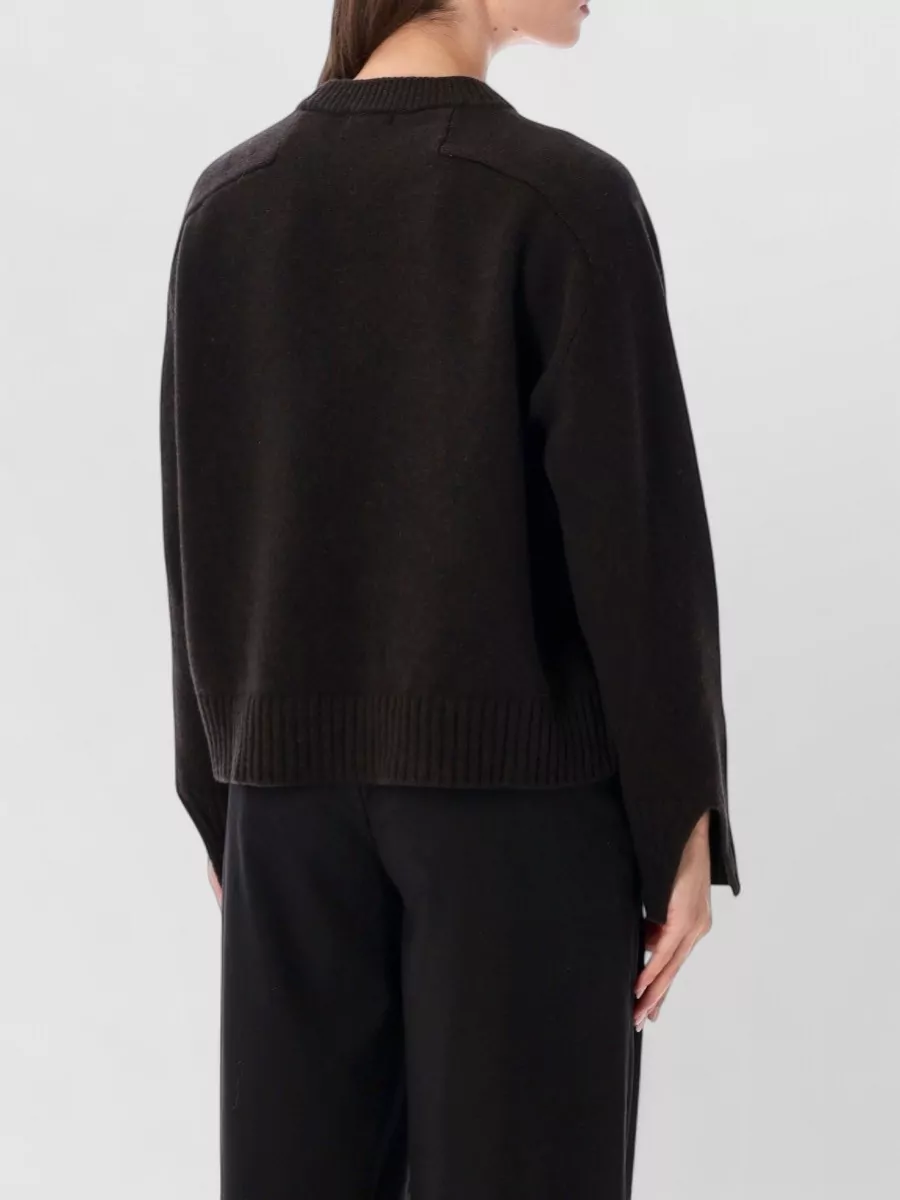Soeur Merino Wool Ribbed Relaxed-Fit Crew-Neck Sweater