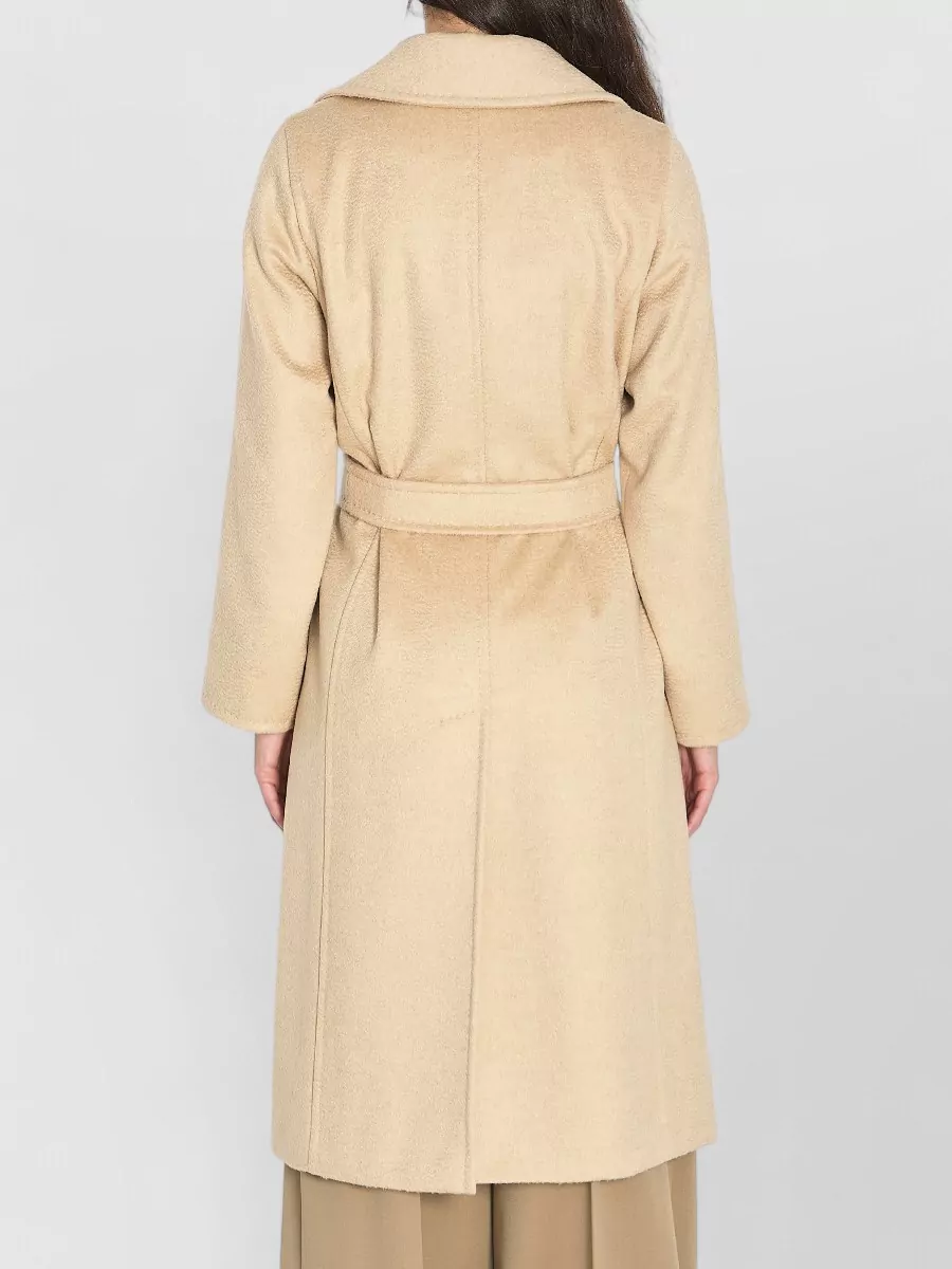 Max Mara Riccio Camel Drape Coat Belt