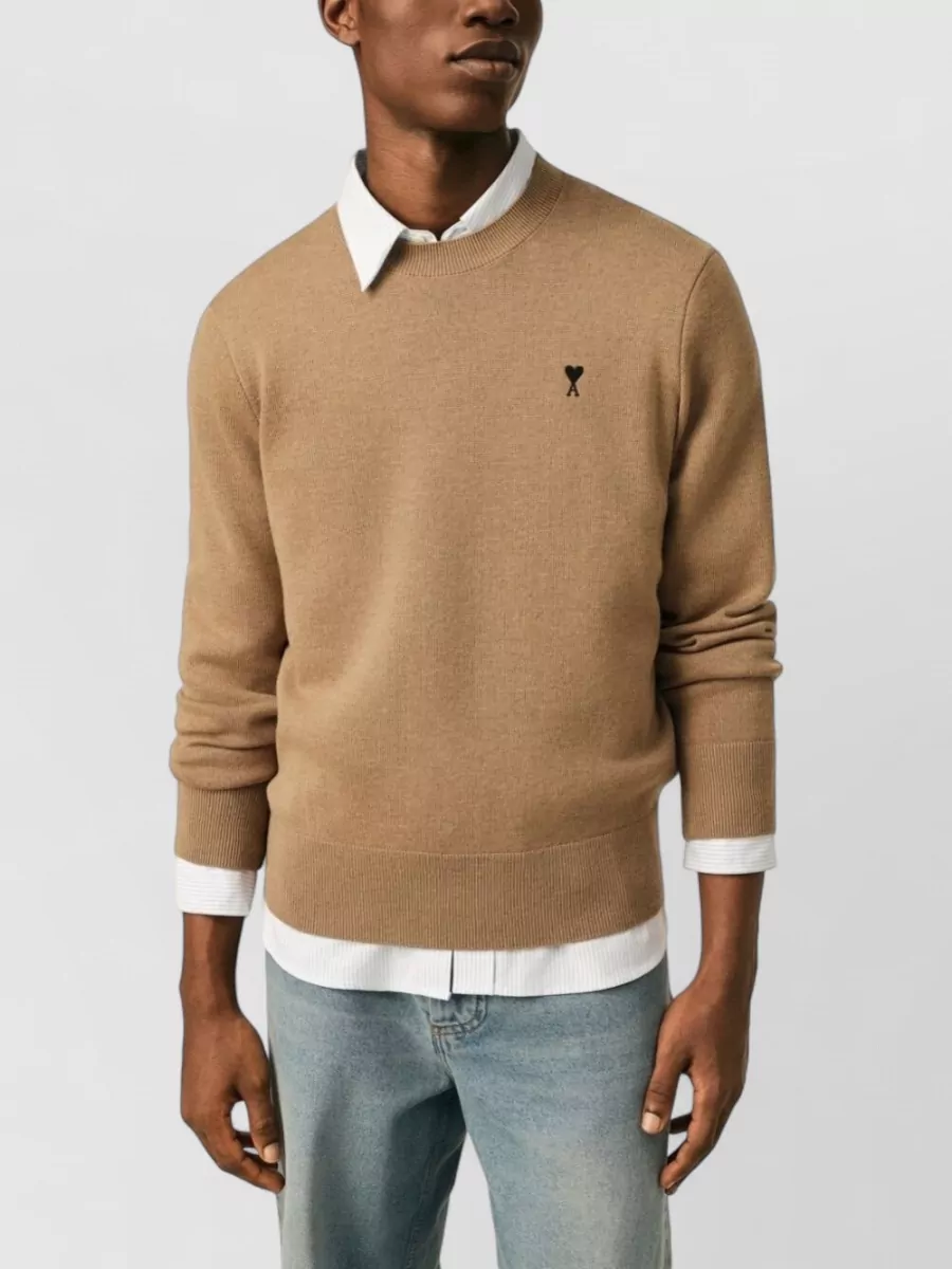 Ami Paris Wool Crewneck Sweater