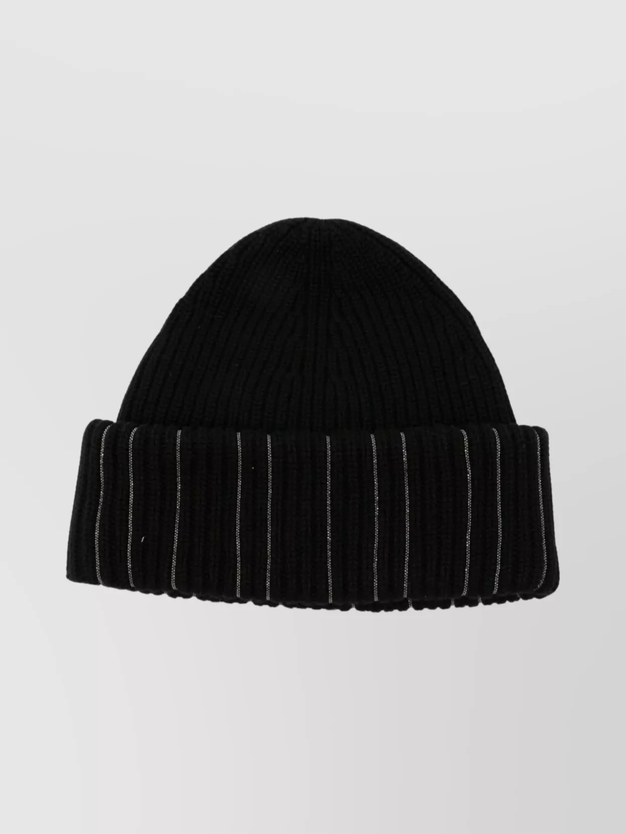 Fabiana Filippi Striped Ribbed Knit Beanie Cuff
