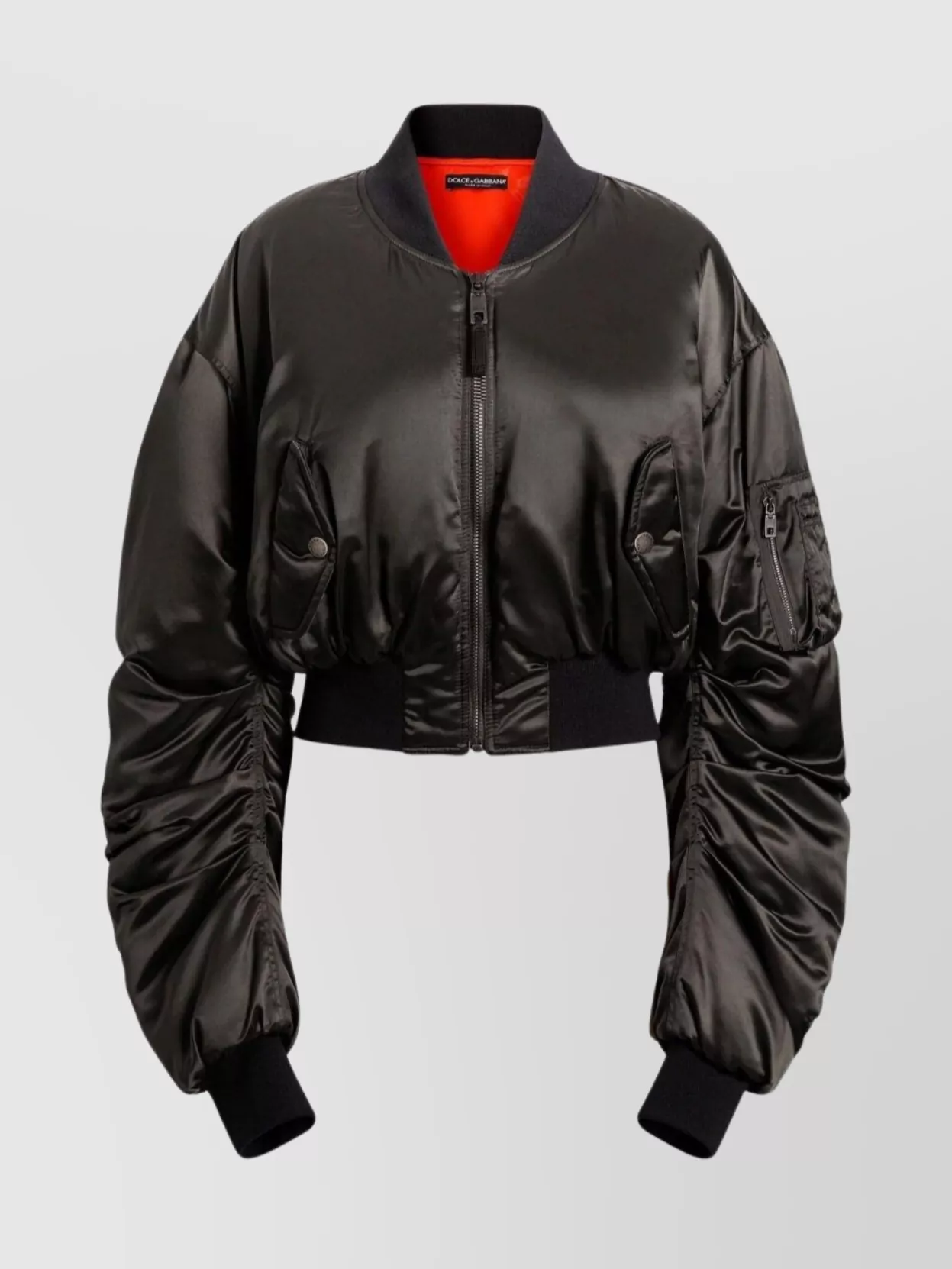 Dolce & Gabbana Cropped Nylon Canvas Outer Layer In Brown