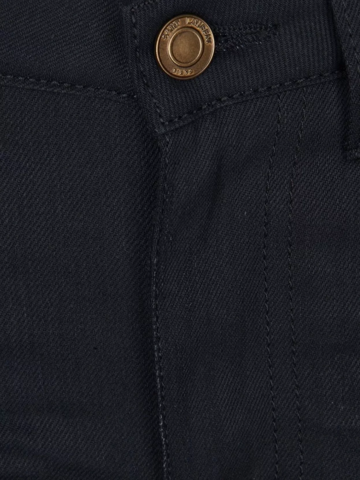 Saint Laurent Straight Leg Trousers Rivet Detail