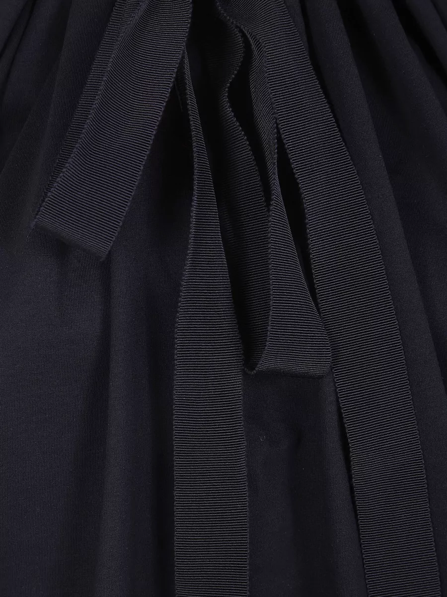 Patou Jersey Top Tie Neck Ruffle Sleeves