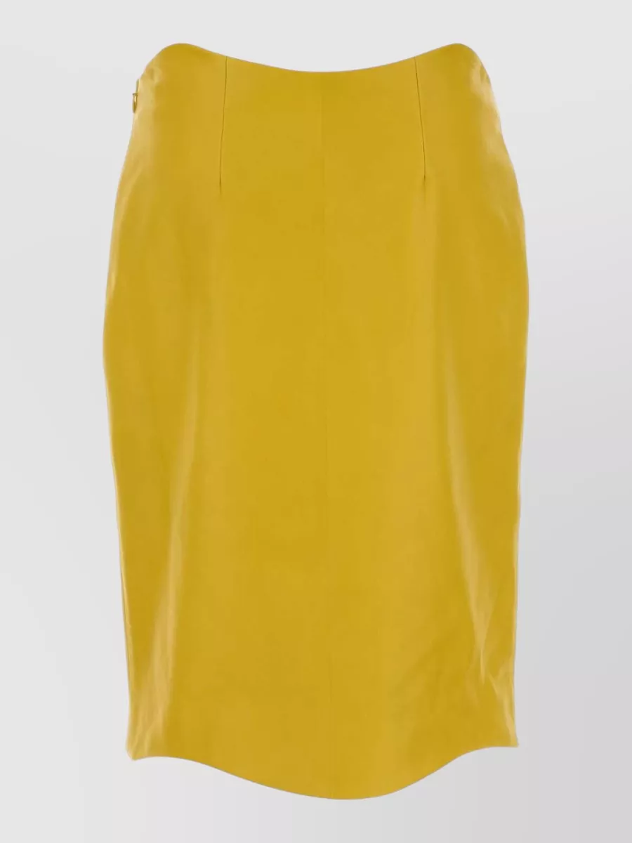 Alaïa Leather Fitted Skirt