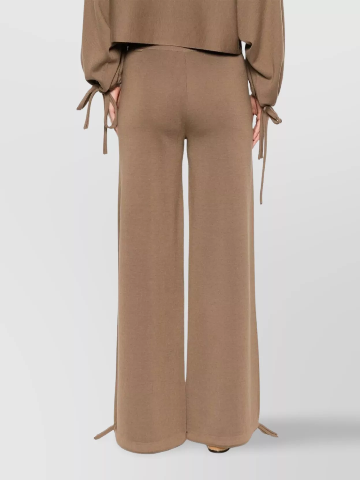 Max Mara Ribbed Waist Wool Trousers