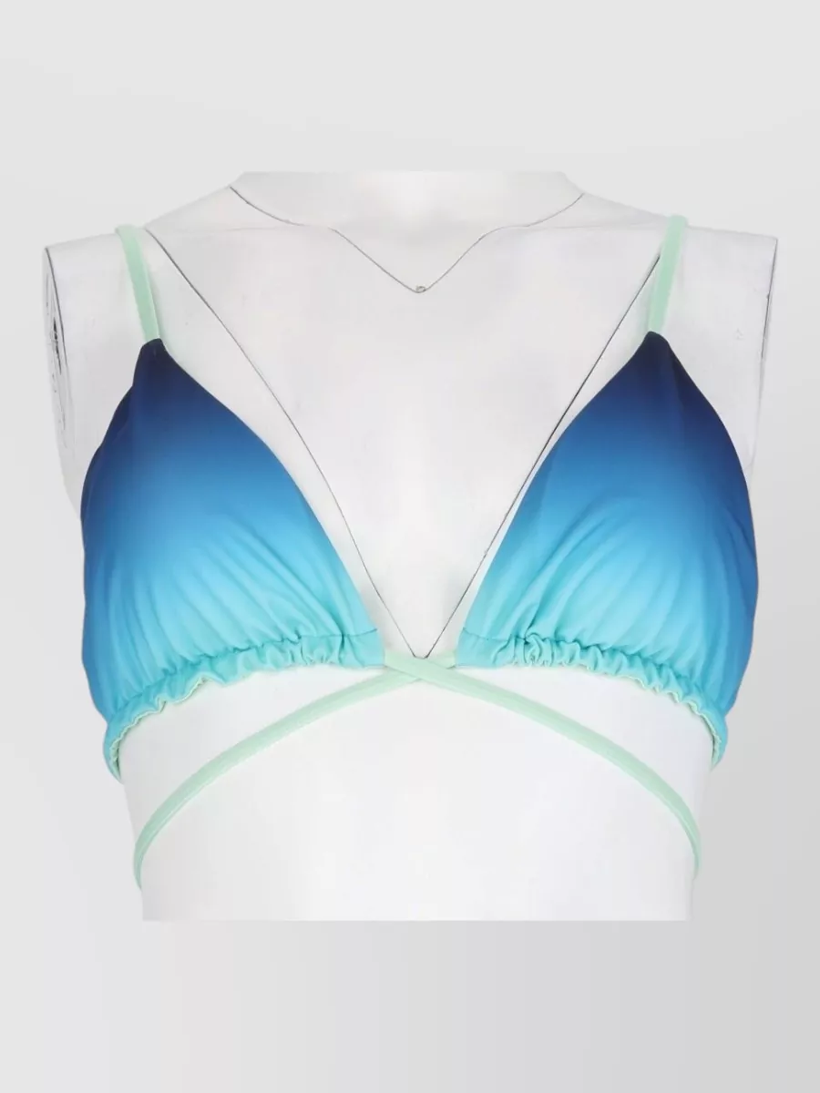 Casablanca beaded gradient-print bikini top