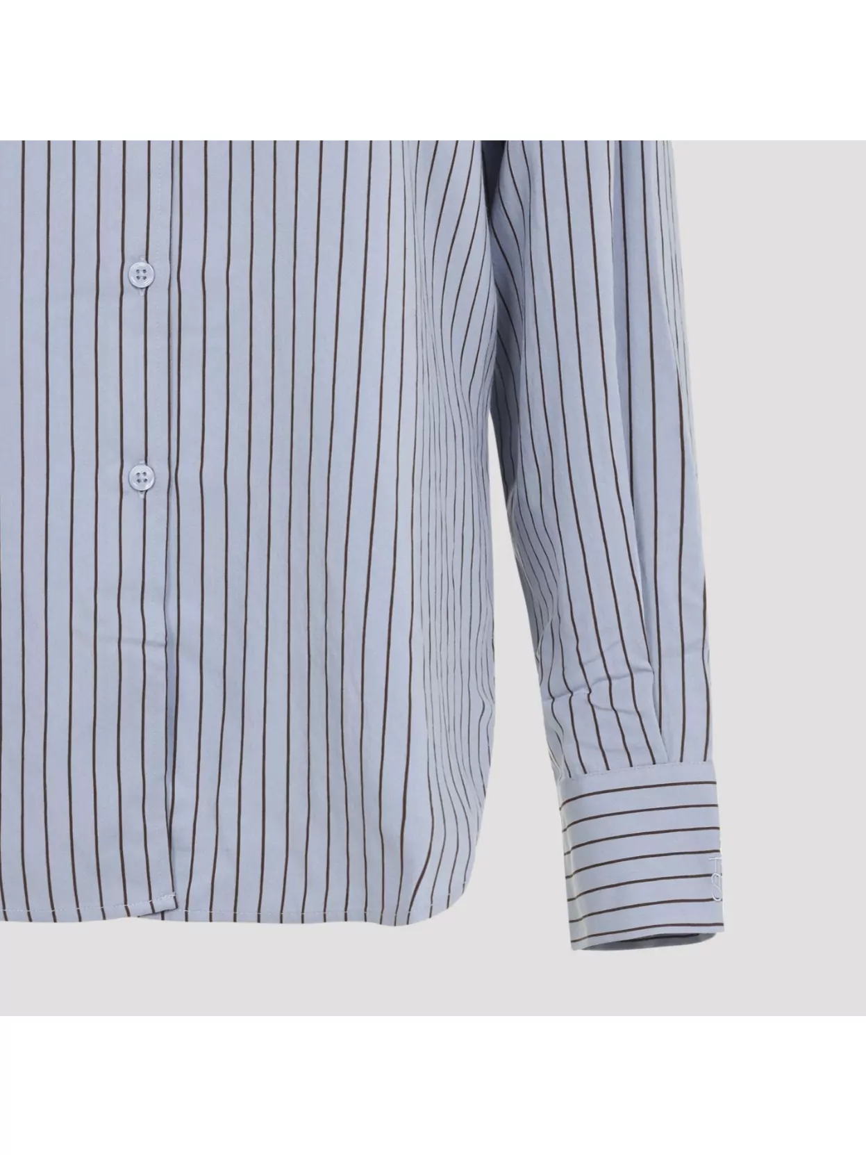 The Frankie Shop Striped Lyocell Shirt Dropped Shoulders