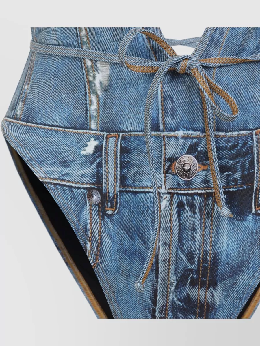 Diesel Kinsley One Piece Halter Neck Swimsuit