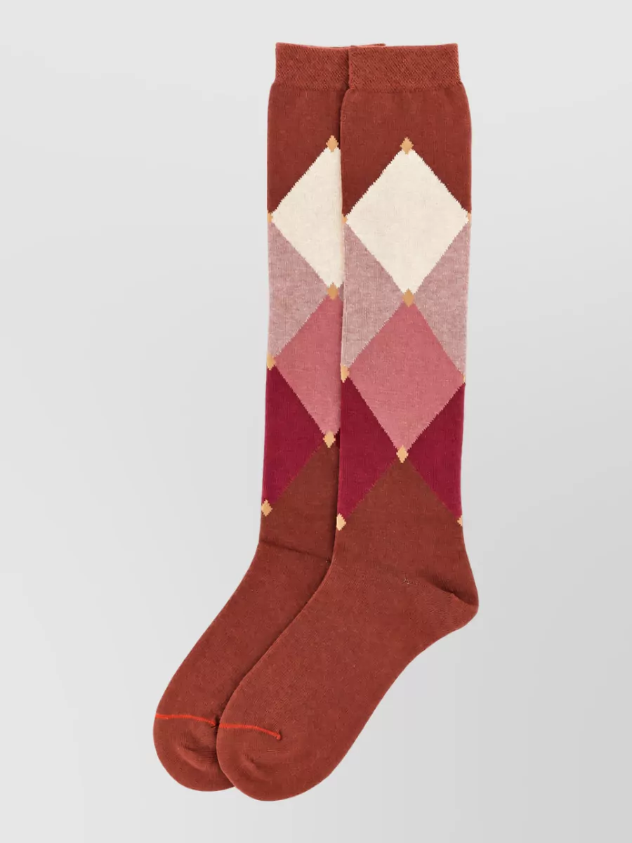 Ballantyne Diamond Pattern Knee-Length Socks