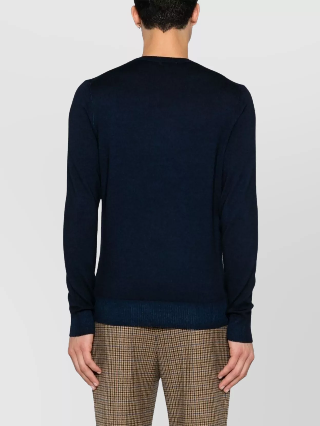 Malo Wool Crewneck Sweater With Ribbed Cuffs
