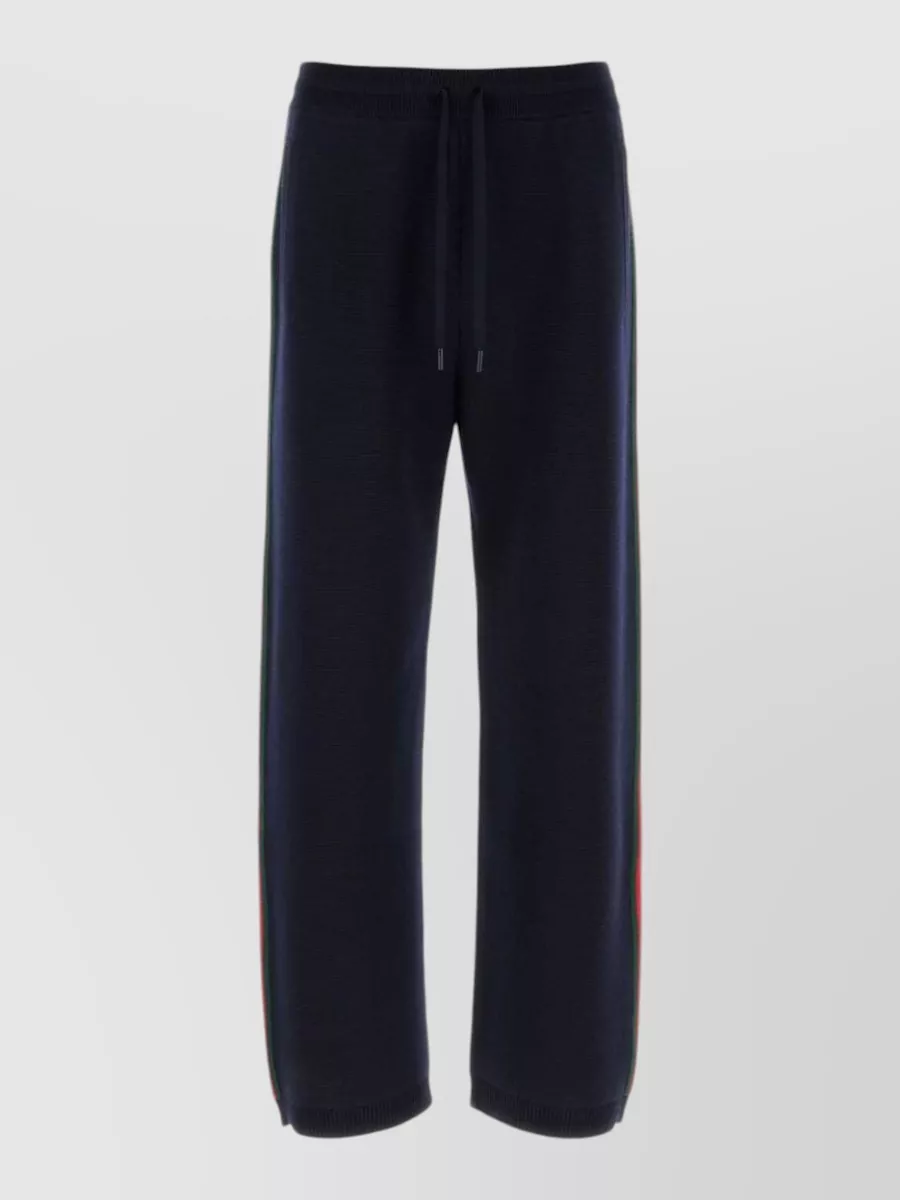 Gucci midnight blue stretch wool joggers