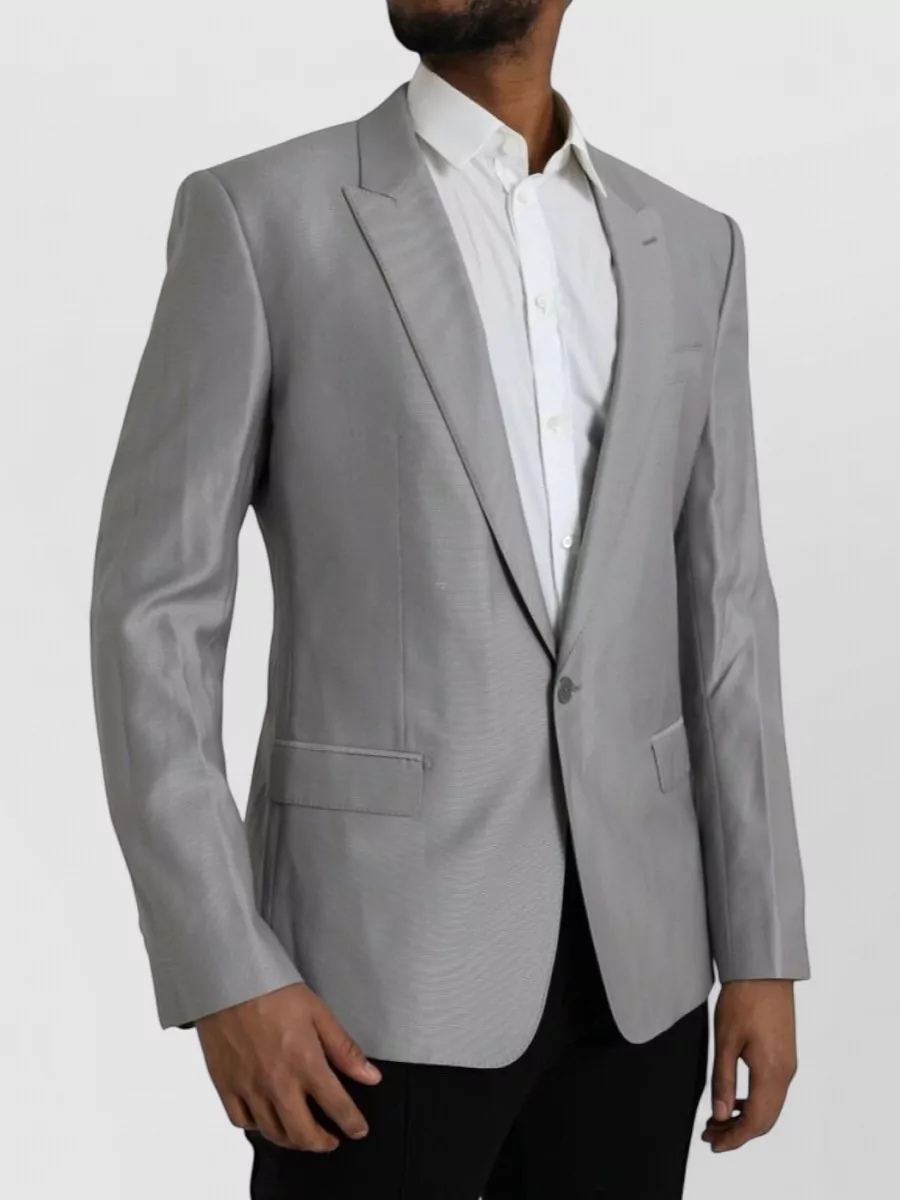 Dolce&Gabbana Wool Silk Single-Breasted Blazer