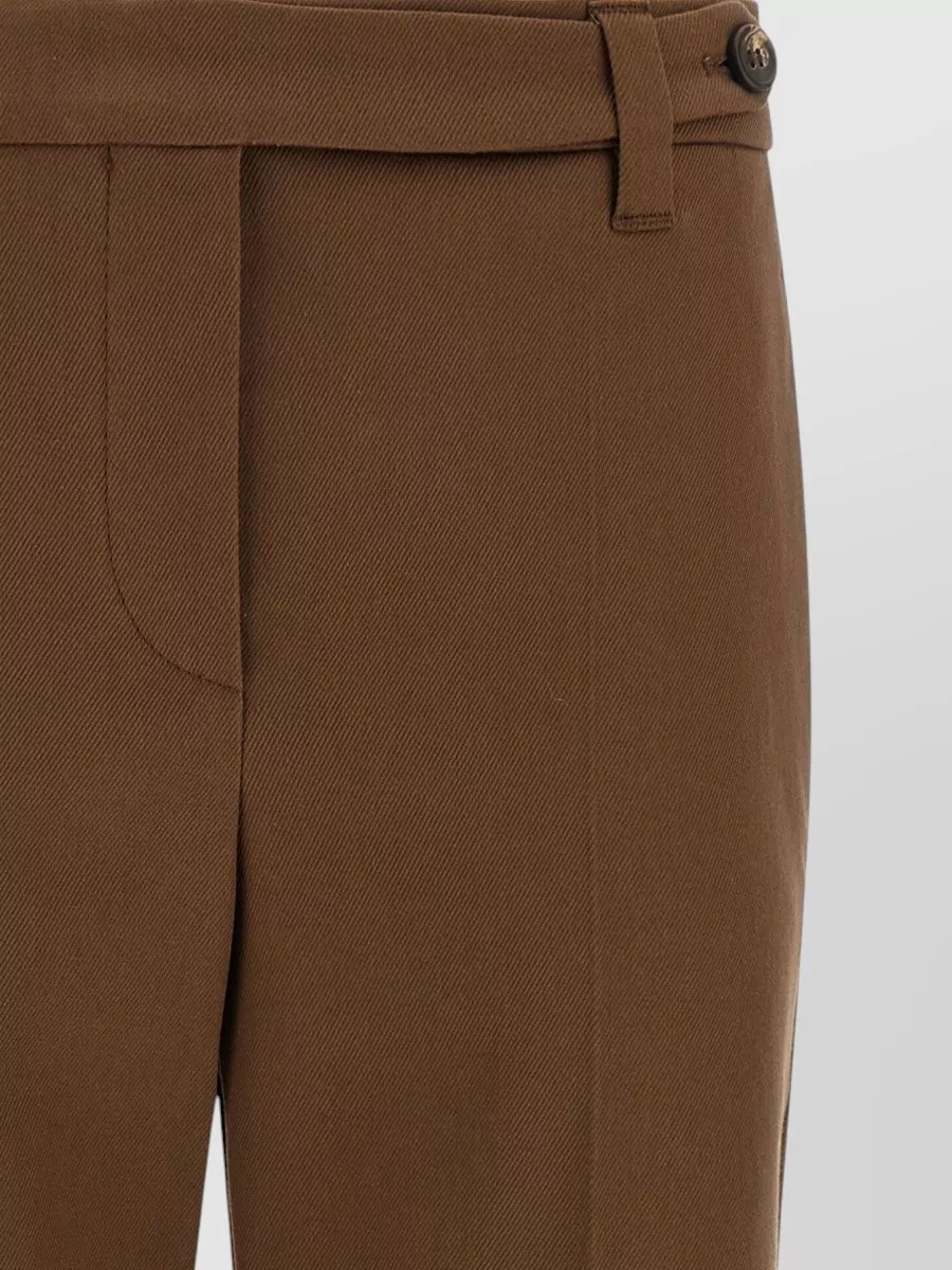 Brunello Cucinelli Cotton Cropped Tapered Suit Trousers