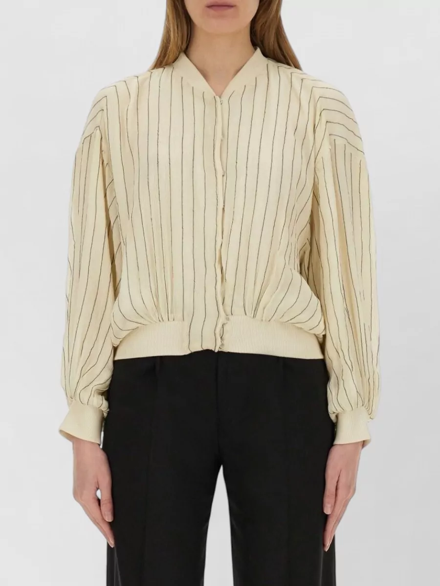 Alysi Silk Oversized Bomber Jacket