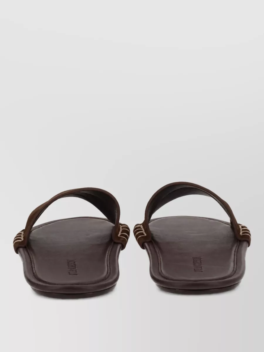 Jw Anderson Leather Flat Sandal Open Toe Detailing
