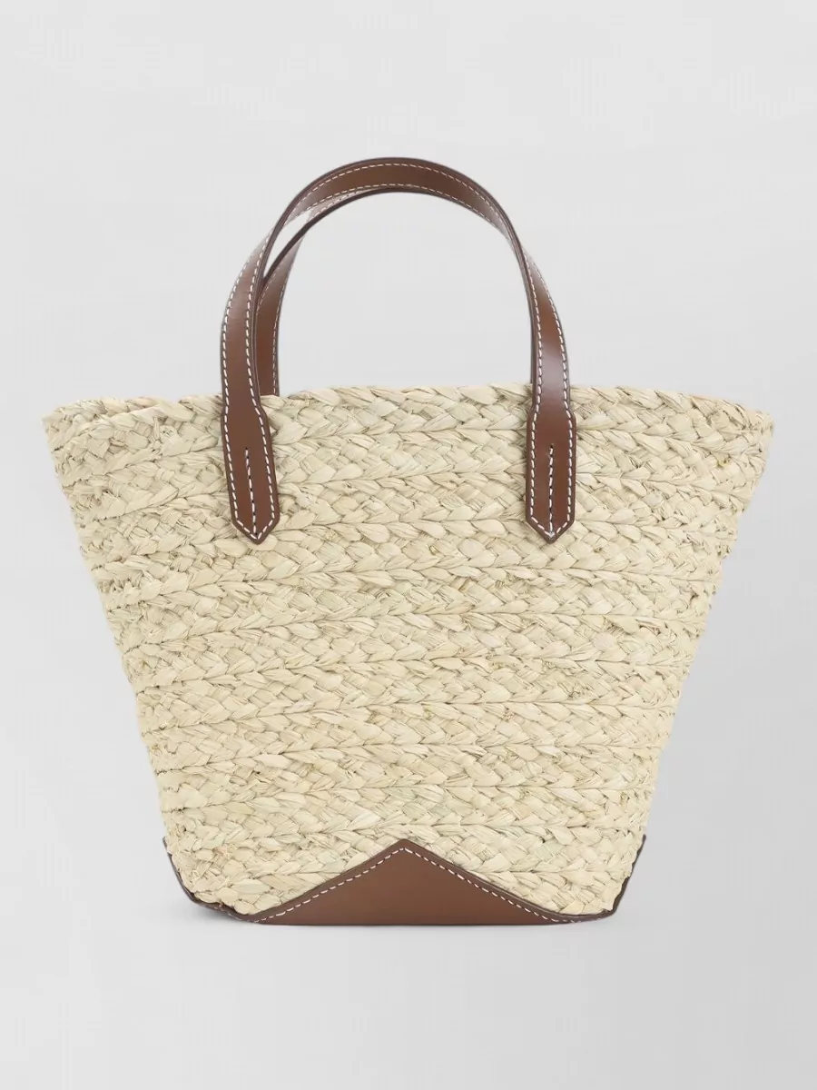 Lanvin Lanvin Logo Straw Tote Bag