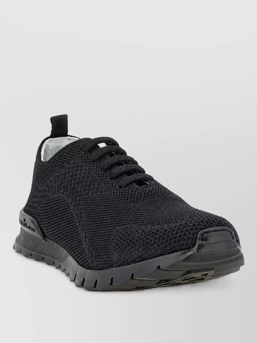 Kiton leather lace-up sneakers