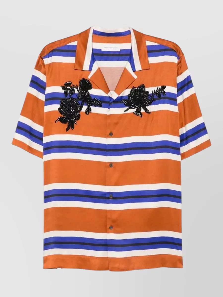 Dries Van Noten beaded striped shirt