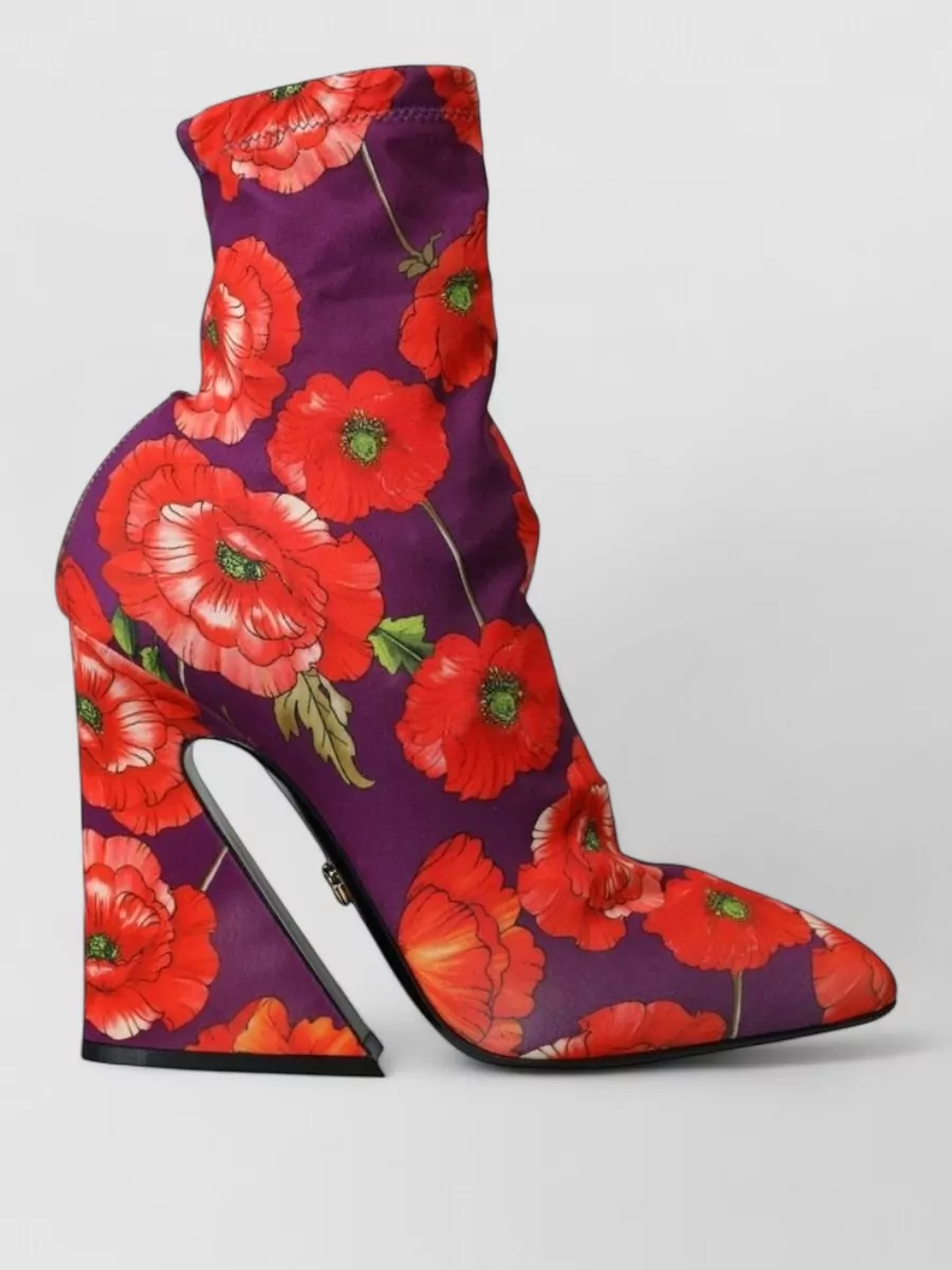 Dolce&Gabbana Floral Ankle Boots