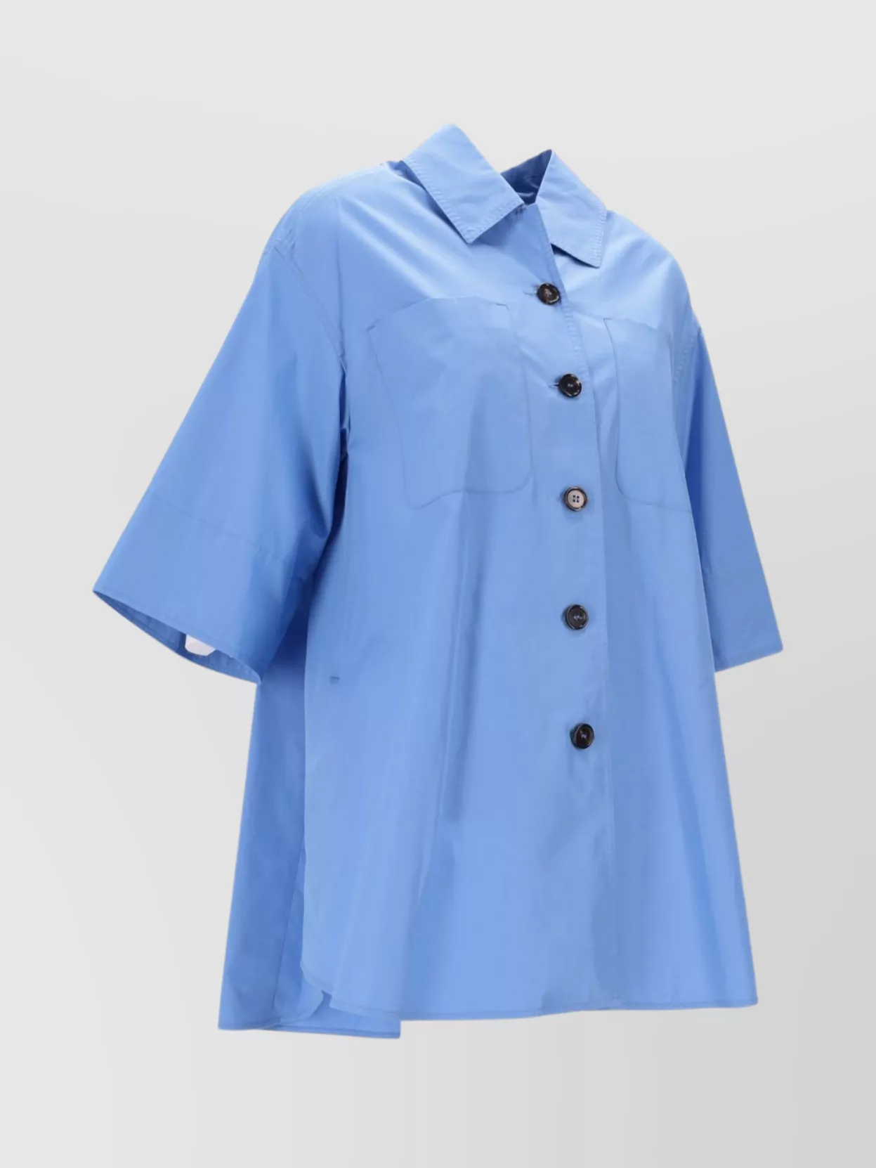 S Max Mara Short Sleeve Collared Jacket With Side Slits