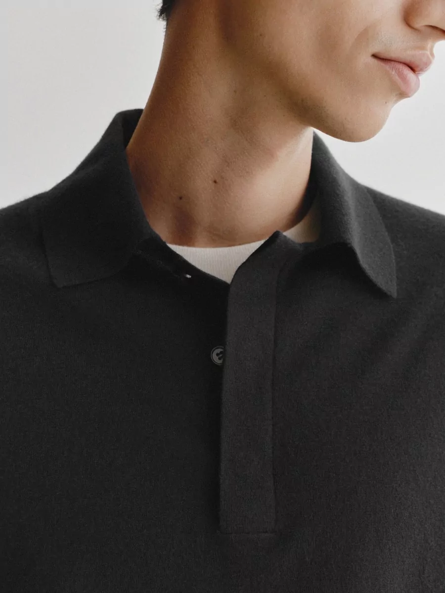 Lisa Yang Cashmere Ribbed Polo Shirt
