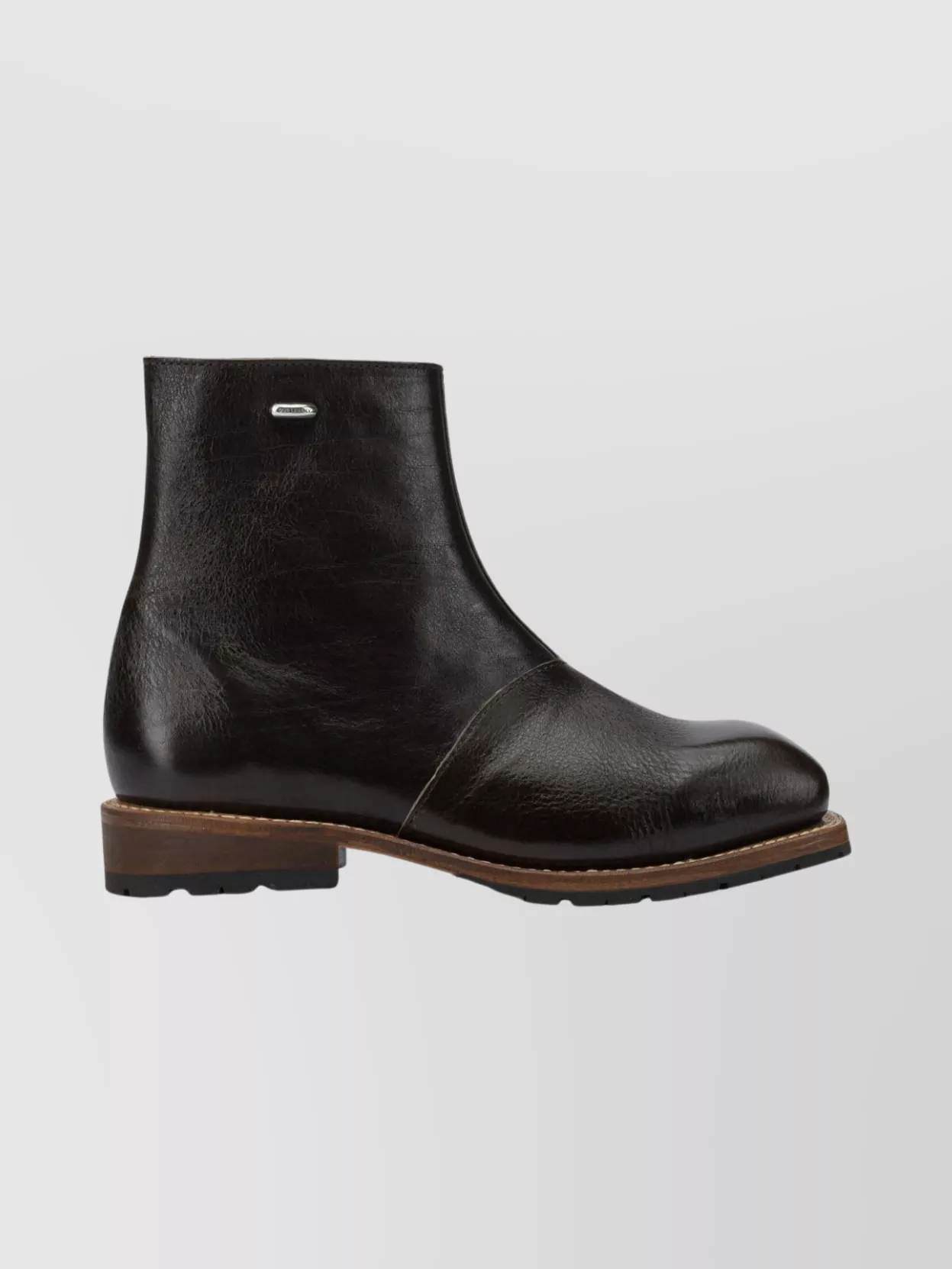 Our Legacy Leather Ankle Boots Round Toe