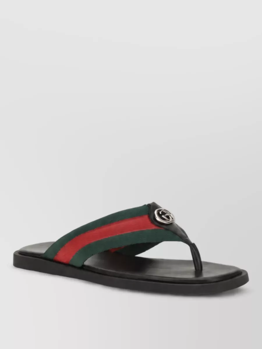 Gucci nylon flip-flop sandals