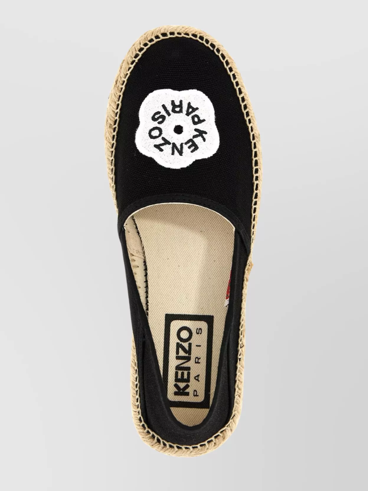 Kenzo Round Toe Canvas Espadrilles With Jute Sole